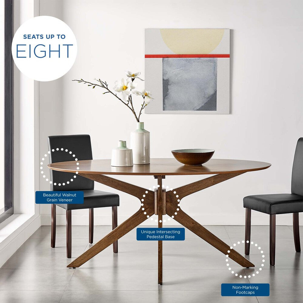 EEI-3848 Crossroads 63" Oval Wood Dining Table by Modway