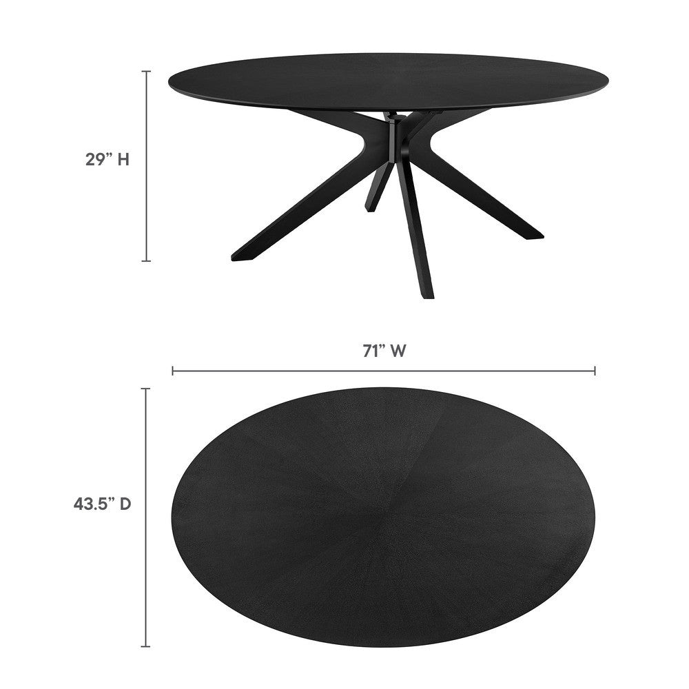 EEI-3849 Crossroads 71" Oval Wood Dining Table by Modway
