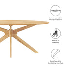 EEI-3849 Crossroads 71" Oval Wood Dining Table by Modway