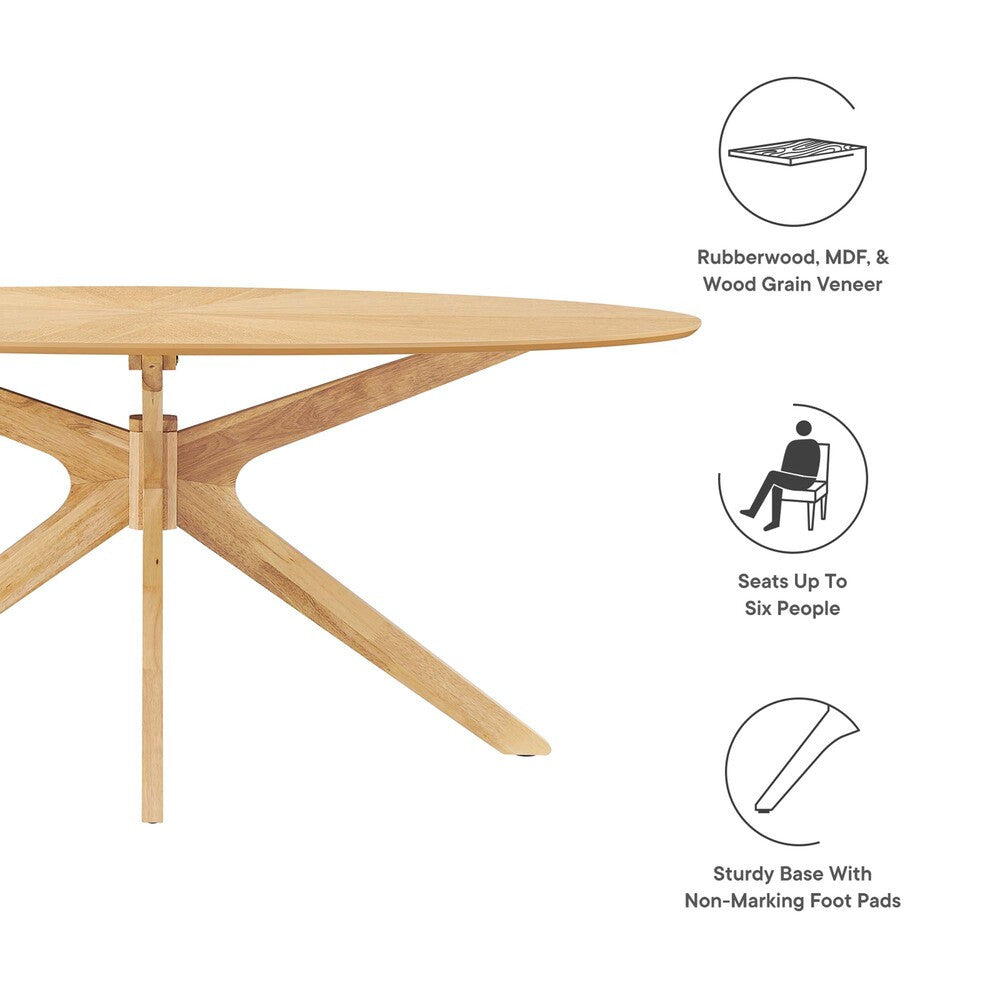 EEI-3849 Crossroads 71" Oval Wood Dining Table by Modway
