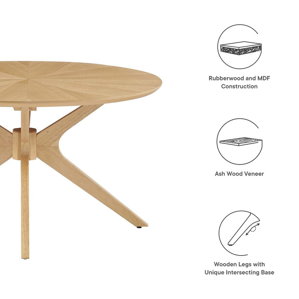 EEI-6557 Crossroads Round Wood Coffee Table by Modway