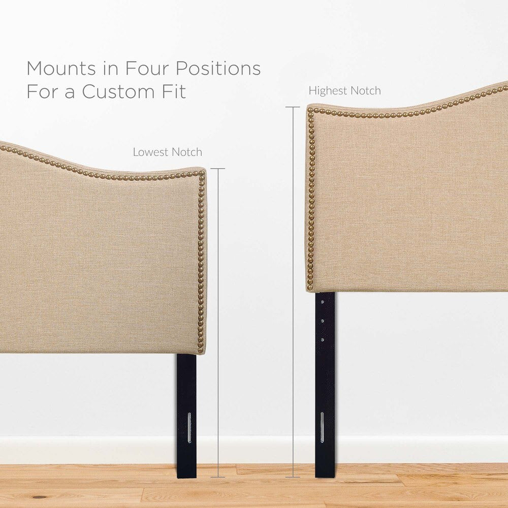 MOD-5206 Curl Nailhead Upholstered Queen Headboard by Modway