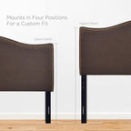 MOD-5206 Curl Nailhead Upholstered Queen Headboard by Modway