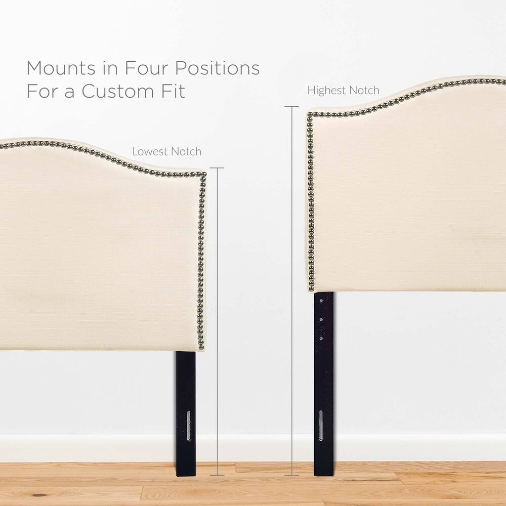 MOD-5209 Curl Nailhead Upholstered Twin Headboard by Modway