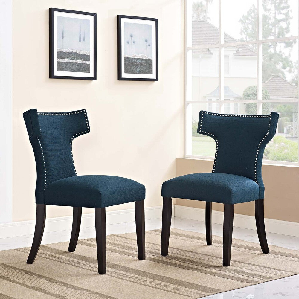 Modway Curve Fabric Dining Side Chair Set of 2 by Modway-EEI-2741