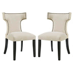 Modway Curve Fabric Dining Side Chair Set of 2 by Modway-EEI-2741