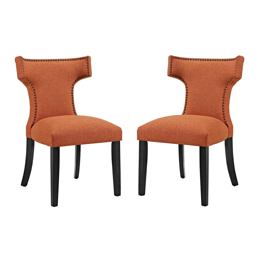 Modway Curve Fabric Dining Side Chair Set of 2 by Modway-EEI-2741