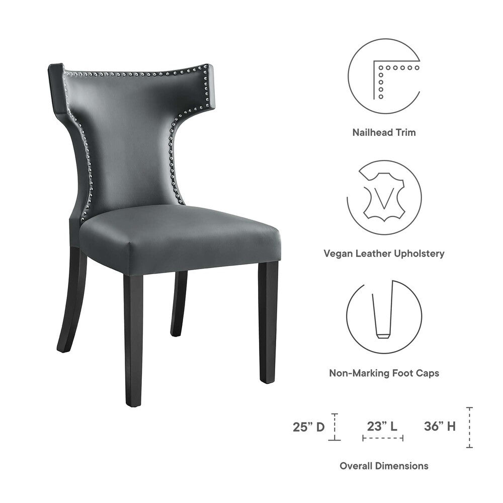 EEI-2220 Curve Vegan Leather Dining Chair by Modway