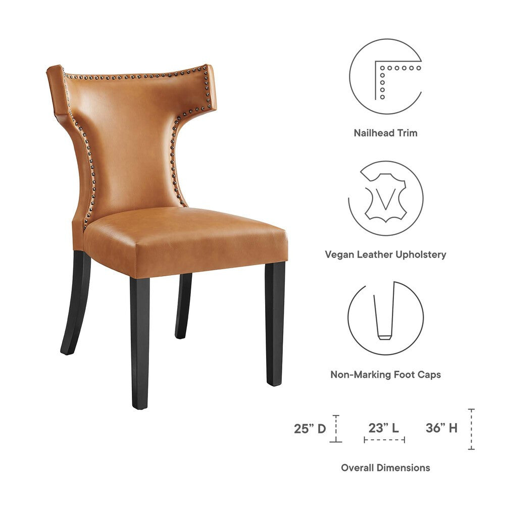 EEI-2220 Curve Vegan Leather Dining Chair by Modway