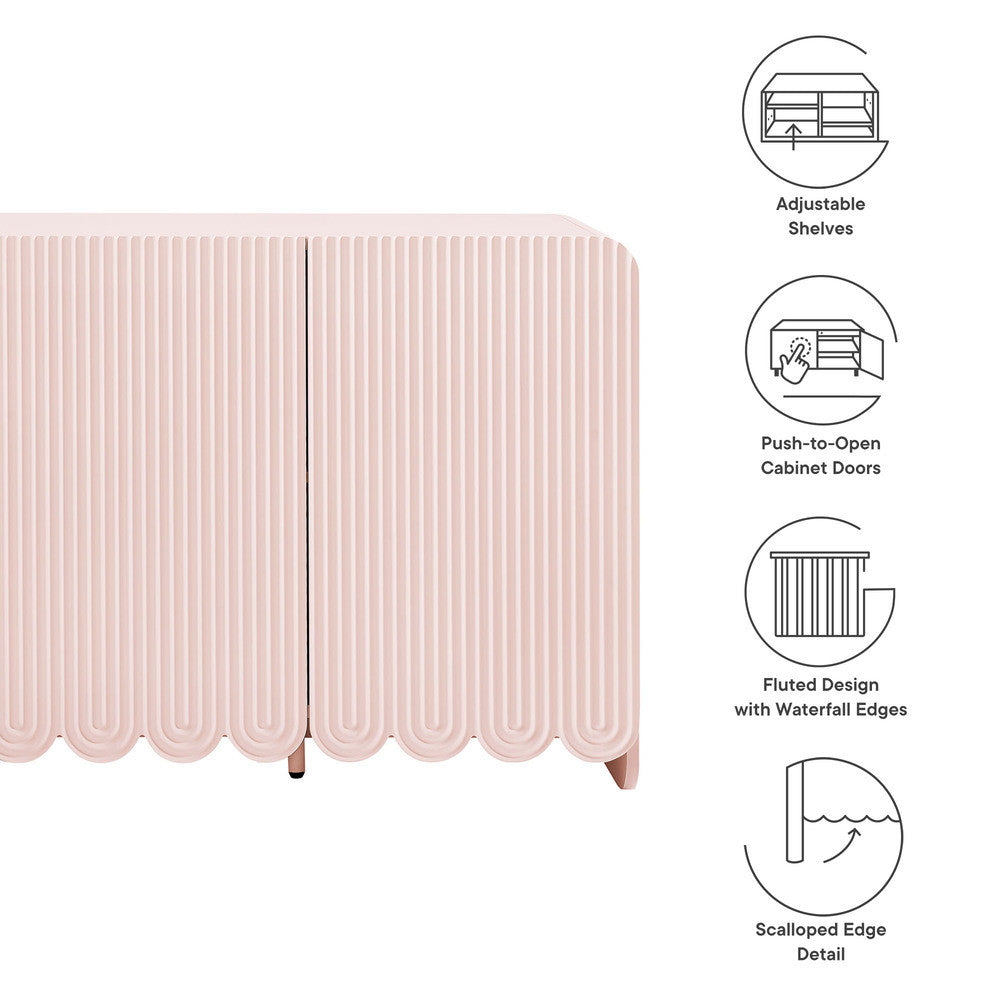 Modway Dahlia Fluted and Scalloped Sideboard Storage Cabinet by Modway-EEI-7241
