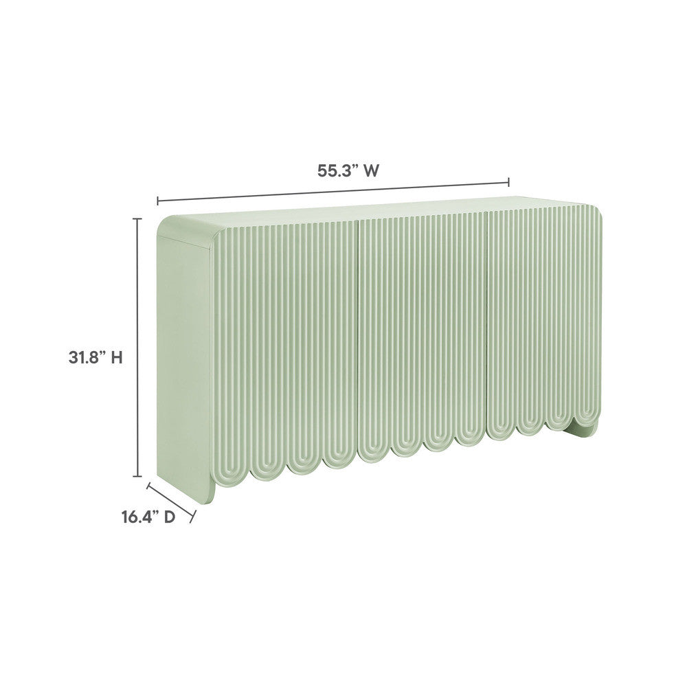 Modway Dahlia Fluted and Scalloped Sideboard Storage Cabinet by Modway-EEI-7241