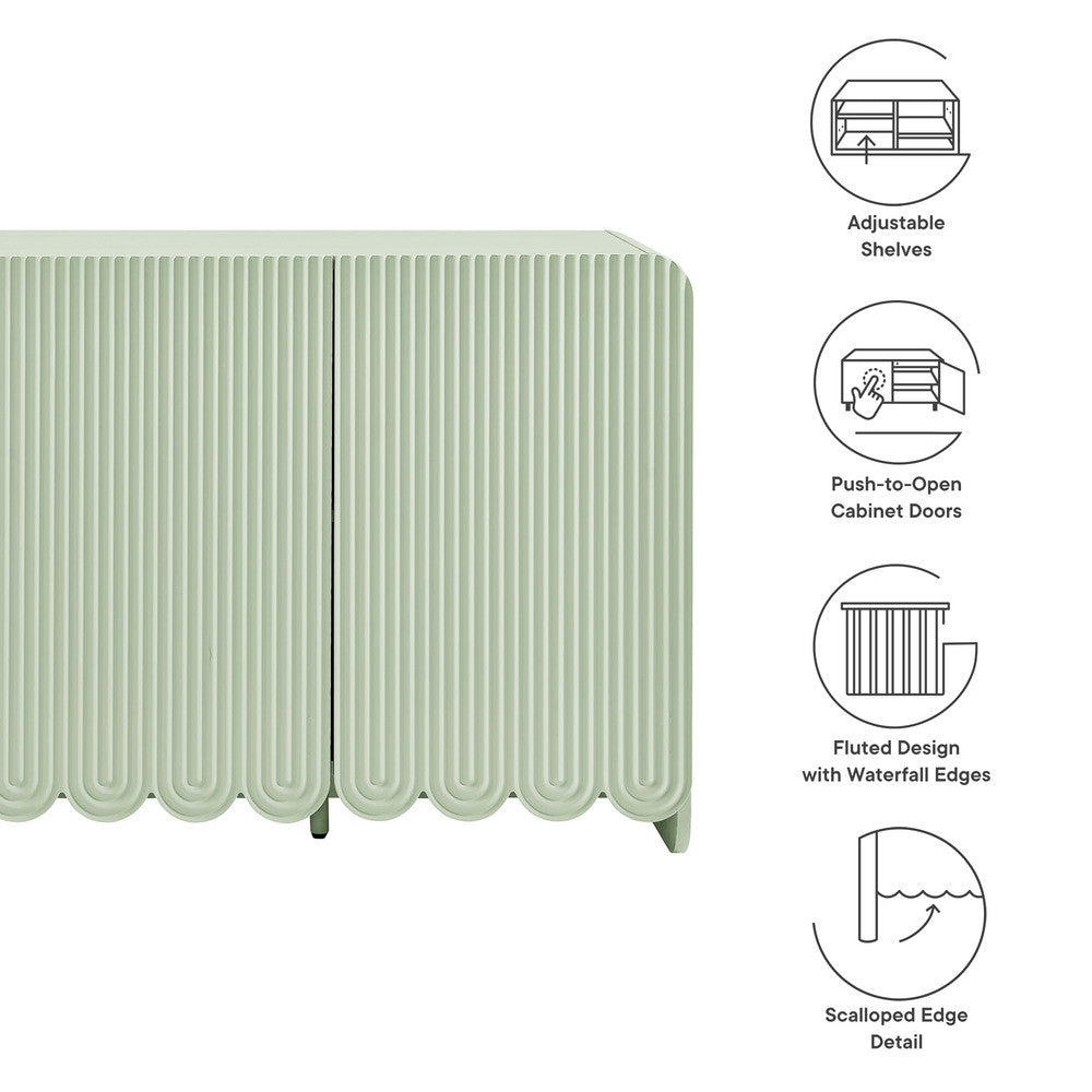 Modway Dahlia Fluted and Scalloped Sideboard Storage Cabinet by Modway-EEI-7241