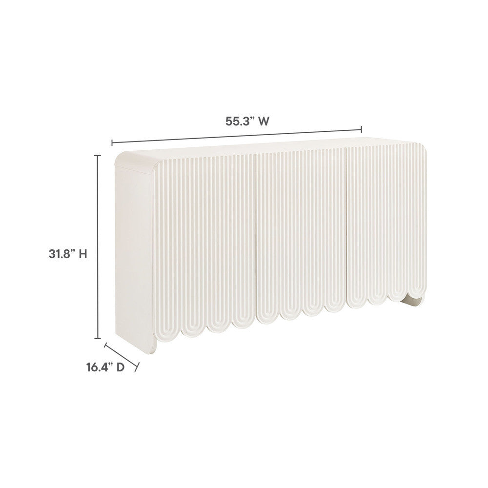 Modway Dahlia Fluted and Scalloped Sideboard Storage Cabinet by Modway-EEI-7241