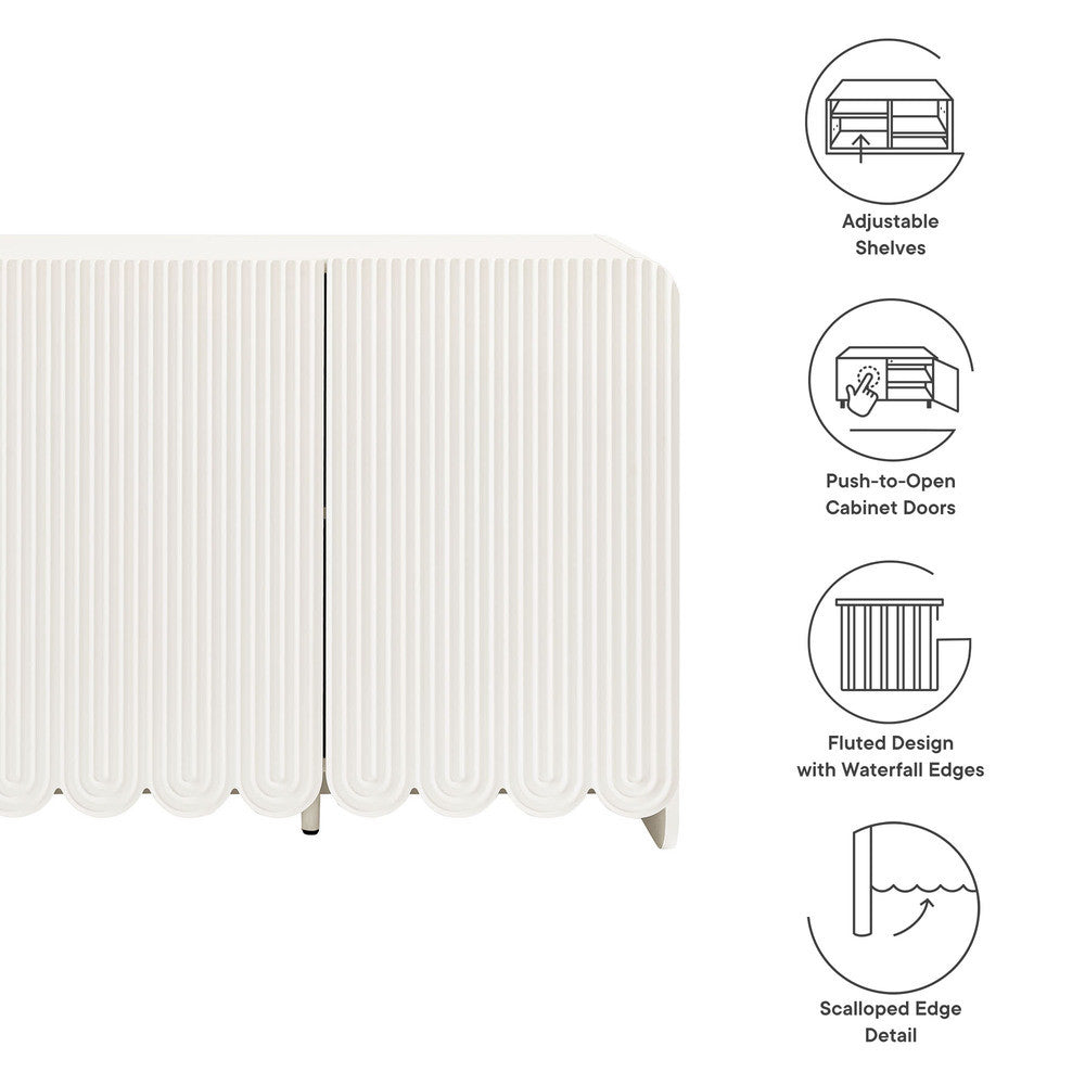 Modway Dahlia Fluted and Scalloped Sideboard Storage Cabinet by Modway-EEI-7241