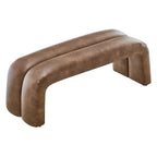 EEI-6770-BRN Dax 50.5" Vegan Leather Upholstered Accent Bench by Modway