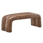 EEI-6770-BRN Dax 50.5" Vegan Leather Upholstered Accent Bench by Modway