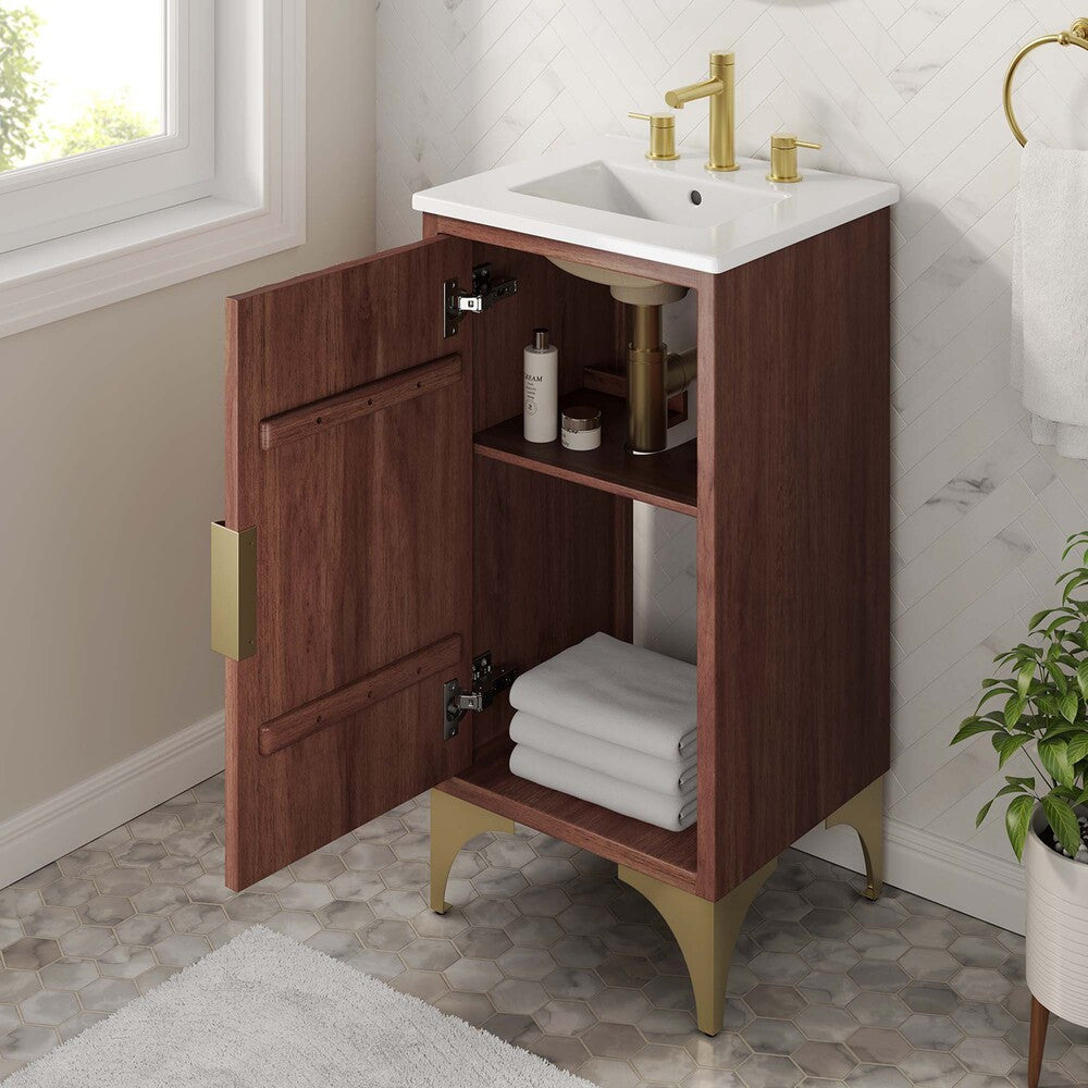 EEI-6286-WHI-WAL Daylight 18" Bathroom Vanity by Modway