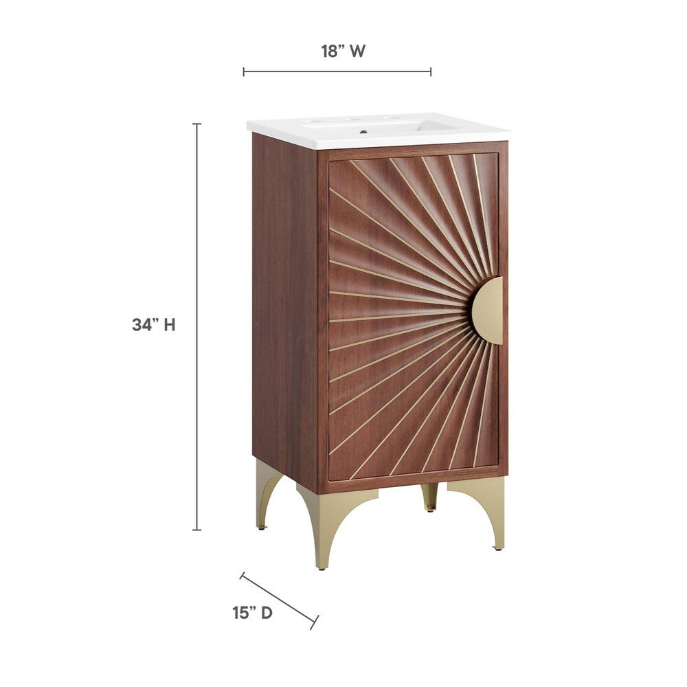 EEI-6286-WHI-WAL Daylight 18" Bathroom Vanity by Modway