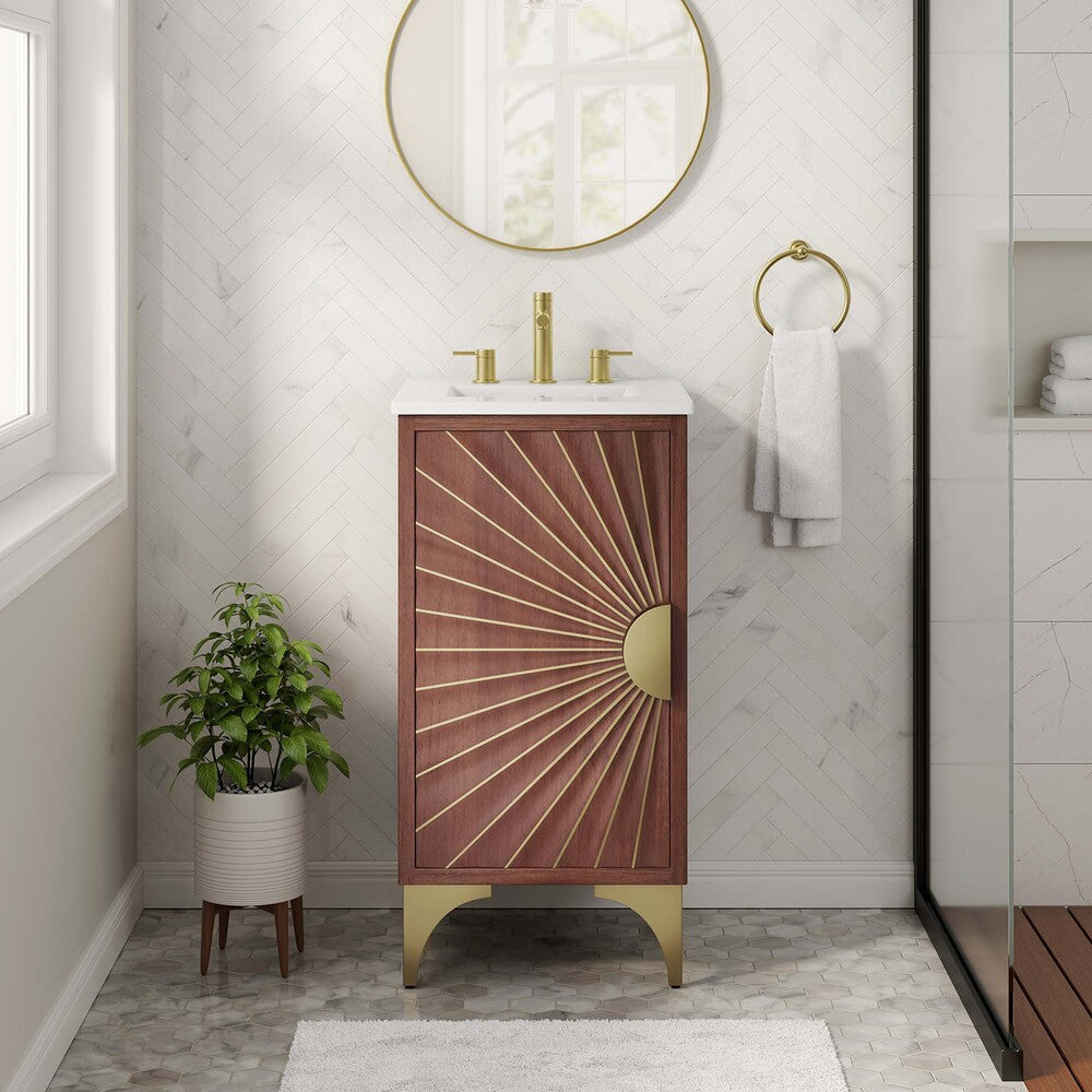 EEI-6286-WHI-WAL Daylight 18" Bathroom Vanity by Modway