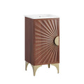 Modway EEI-6286-WHI-WAL Daylight 18" Bathroom Vanity White Walnut