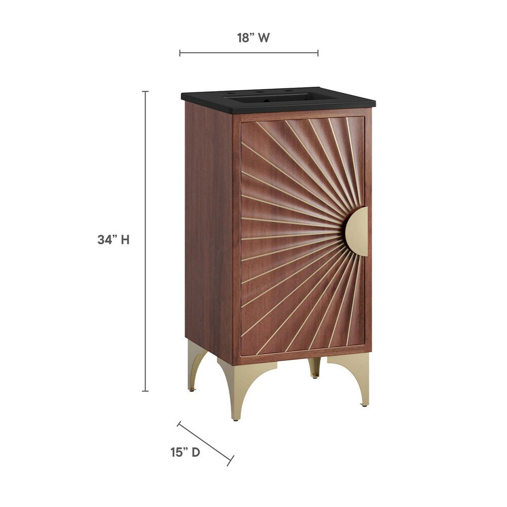 EEI-6288-BLK-WAL Daylight 18" Bathroom Vanity by Modway
