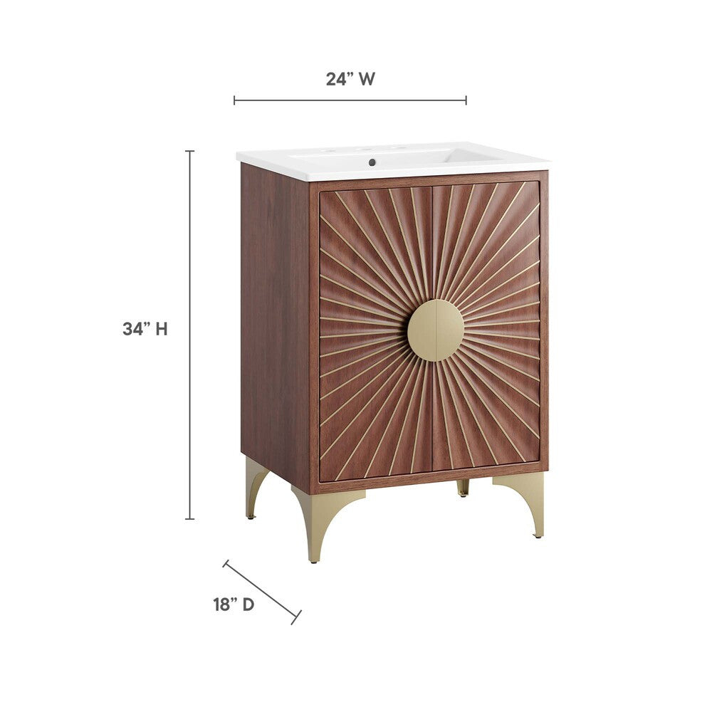 EEI-6290-WHI-WAL Daylight 24" Bathroom Vanity by Modway