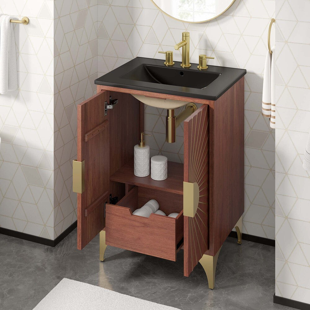 EEI-6292-BLK-WAL Daylight 24" Bathroom Vanity by Modway