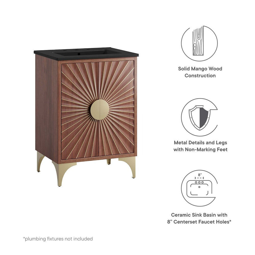 EEI-6292-BLK-WAL Daylight 24" Bathroom Vanity by Modway