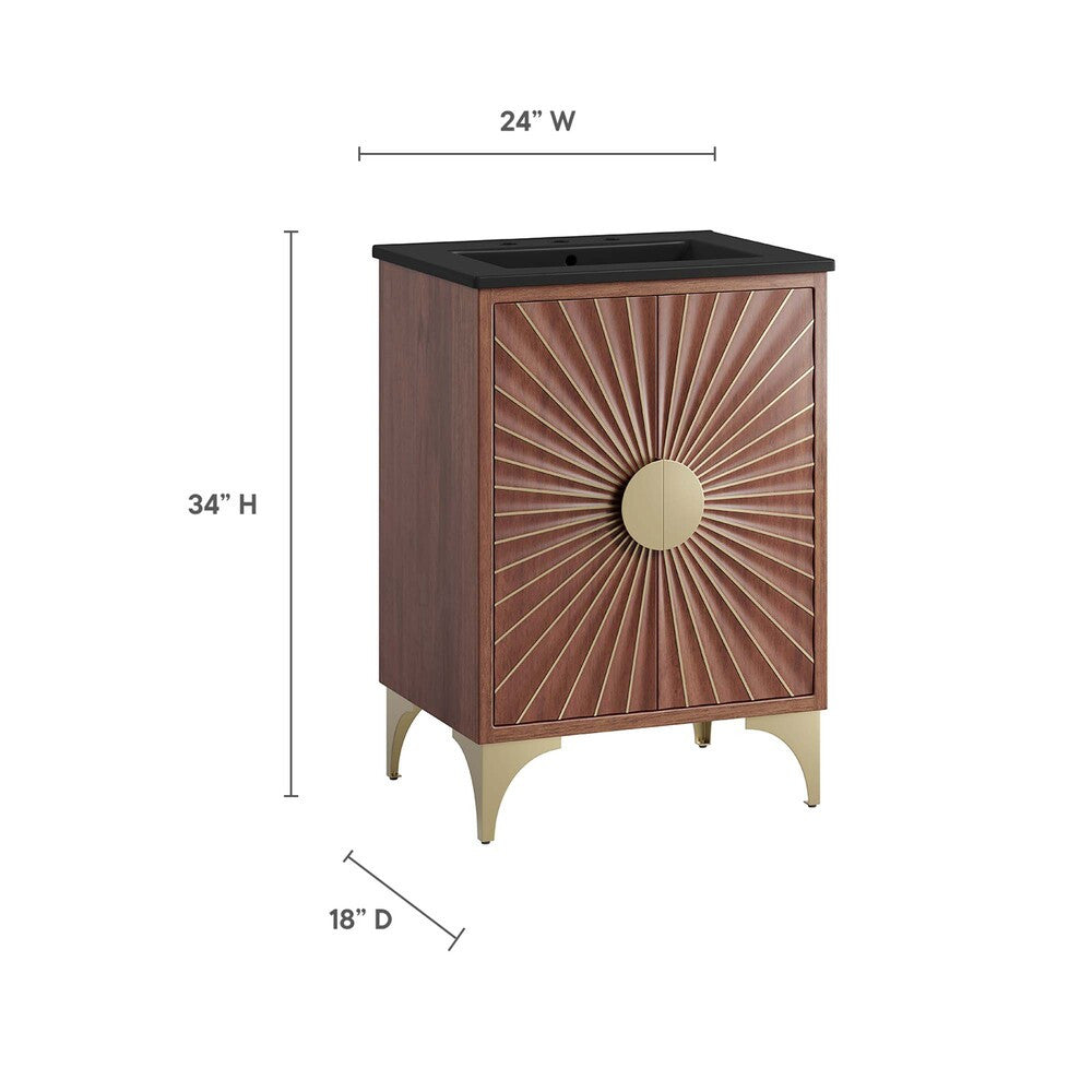 EEI-6292-BLK-WAL Daylight 24" Bathroom Vanity by Modway