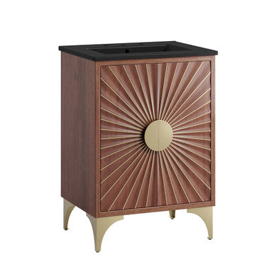 Modway EEI-6292-BLK-WAL Daylight 24" Bathroom Vanity Black Walnut