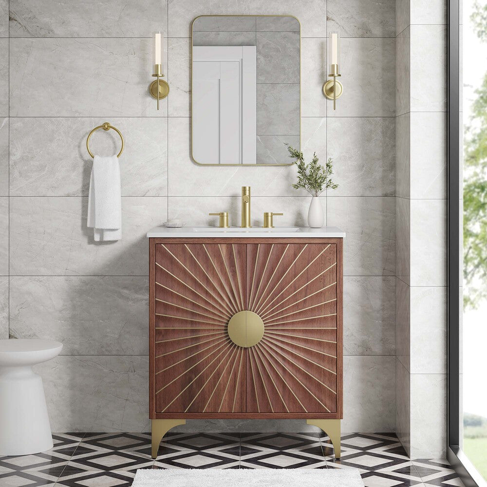 EEI-6294-WHI-WAL Daylight 30" Bathroom Vanity by Modway