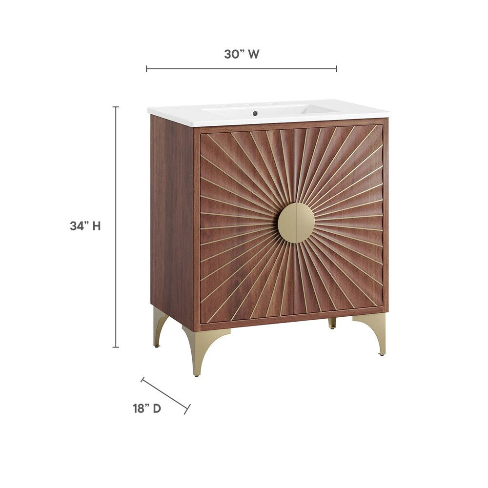 EEI-6294-WHI-WAL Daylight 30" Bathroom Vanity by Modway