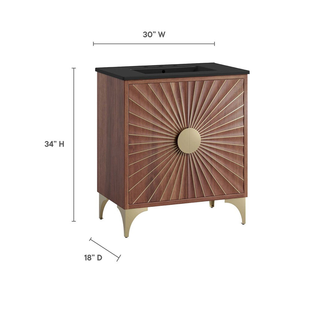 EEI-6296-BLK-WAL Daylight 30" Bathroom Vanity by Modway