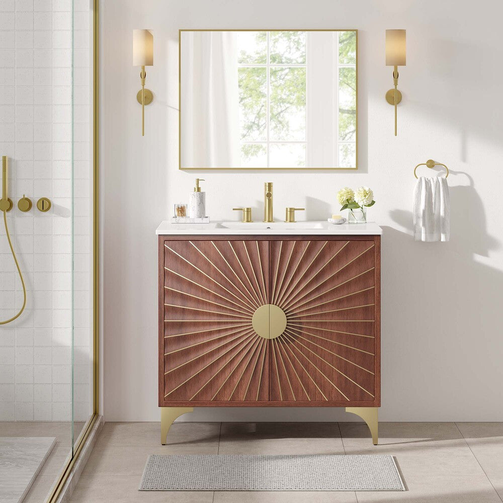 EEI-6298-WHI-WAL Daylight 36" Bathroom Vanity by Modway