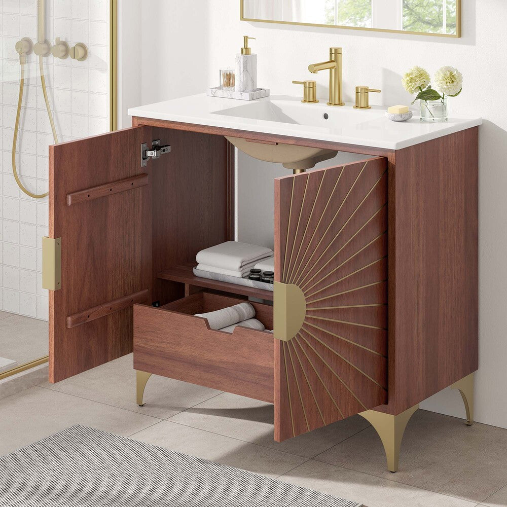 EEI-6298-WHI-WAL Daylight 36" Bathroom Vanity by Modway