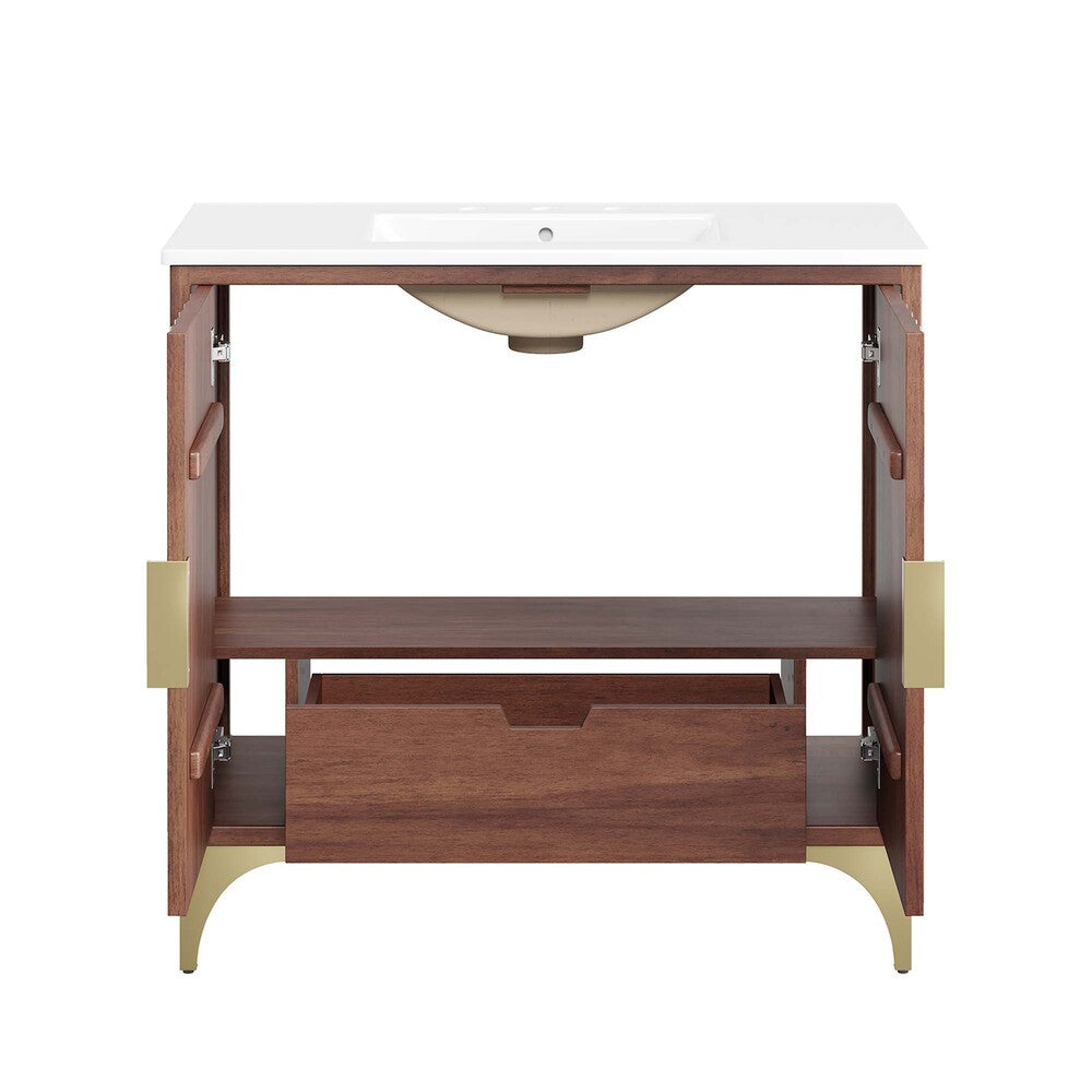 EEI-6298-WHI-WAL Daylight 36" Bathroom Vanity by Modway