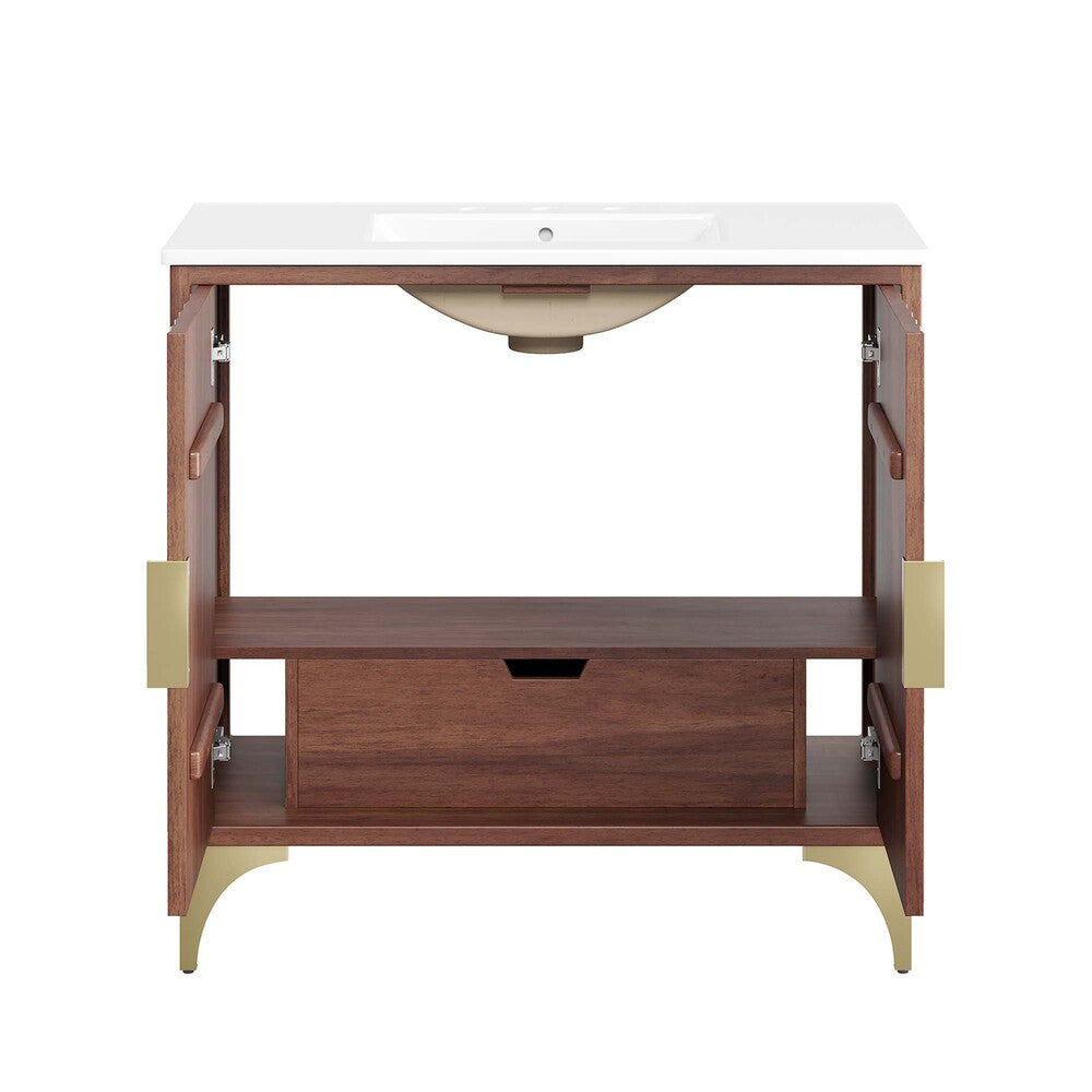 EEI-6298-WHI-WAL Daylight 36" Bathroom Vanity by Modway