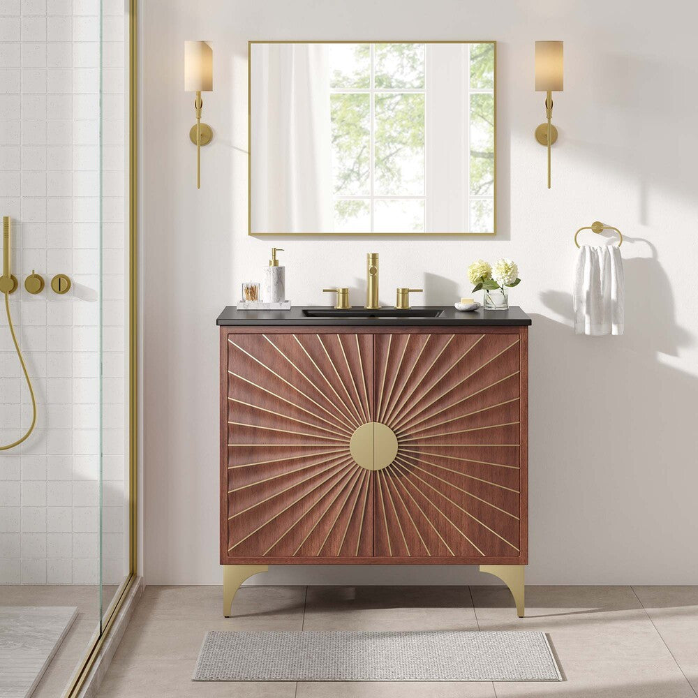 EEI-6300-BLK-WAL Daylight 36" Bathroom Vanity by Modway