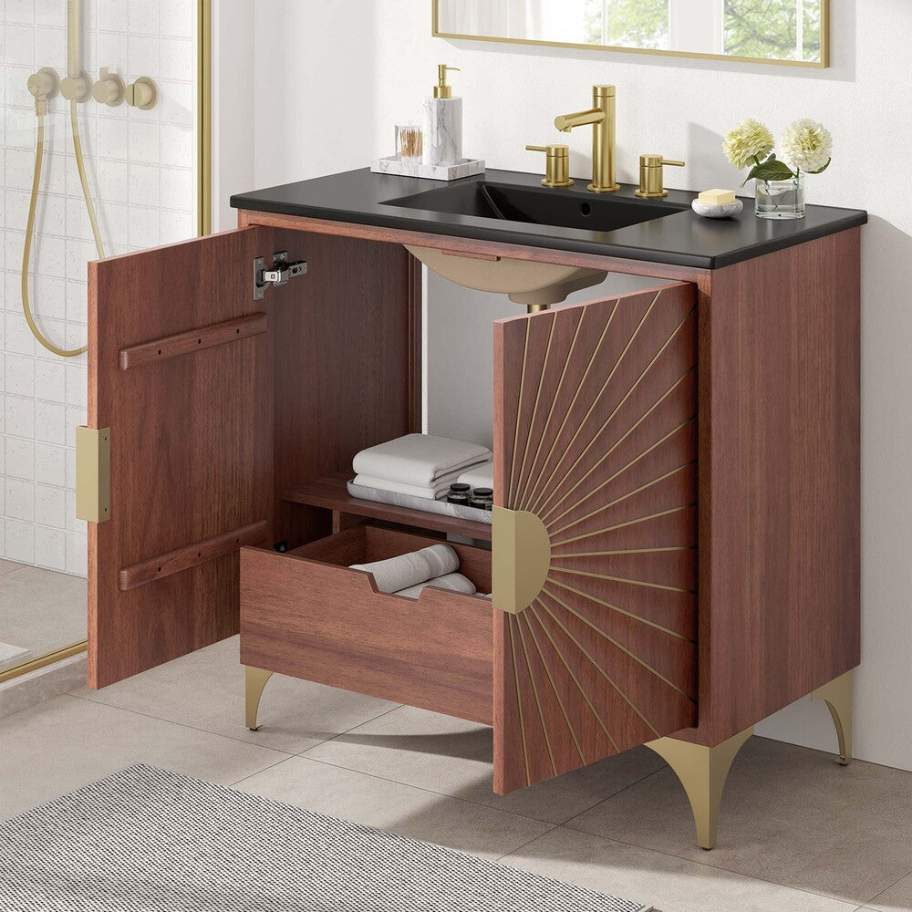EEI-6300-BLK-WAL Daylight 36" Bathroom Vanity by Modway