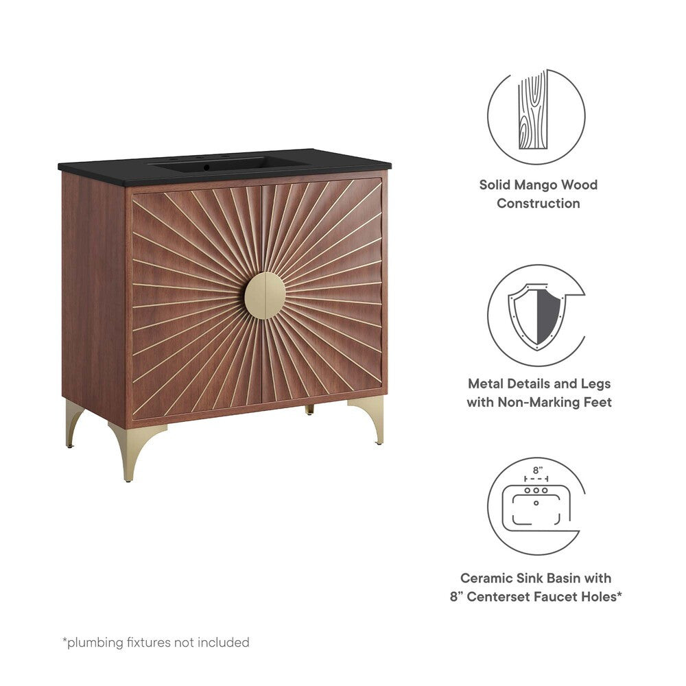 EEI-6300-BLK-WAL Daylight 36" Bathroom Vanity by Modway