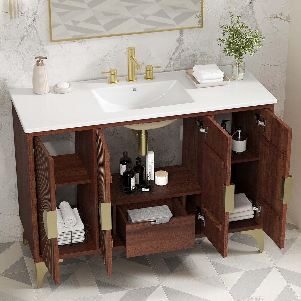EEI-6302-WHI-WAL Daylight 48" Bathroom Vanity by Modway