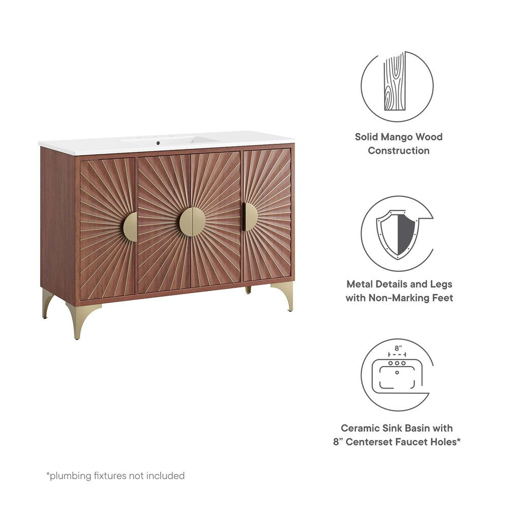 EEI-6302-WHI-WAL Daylight 48" Bathroom Vanity by Modway