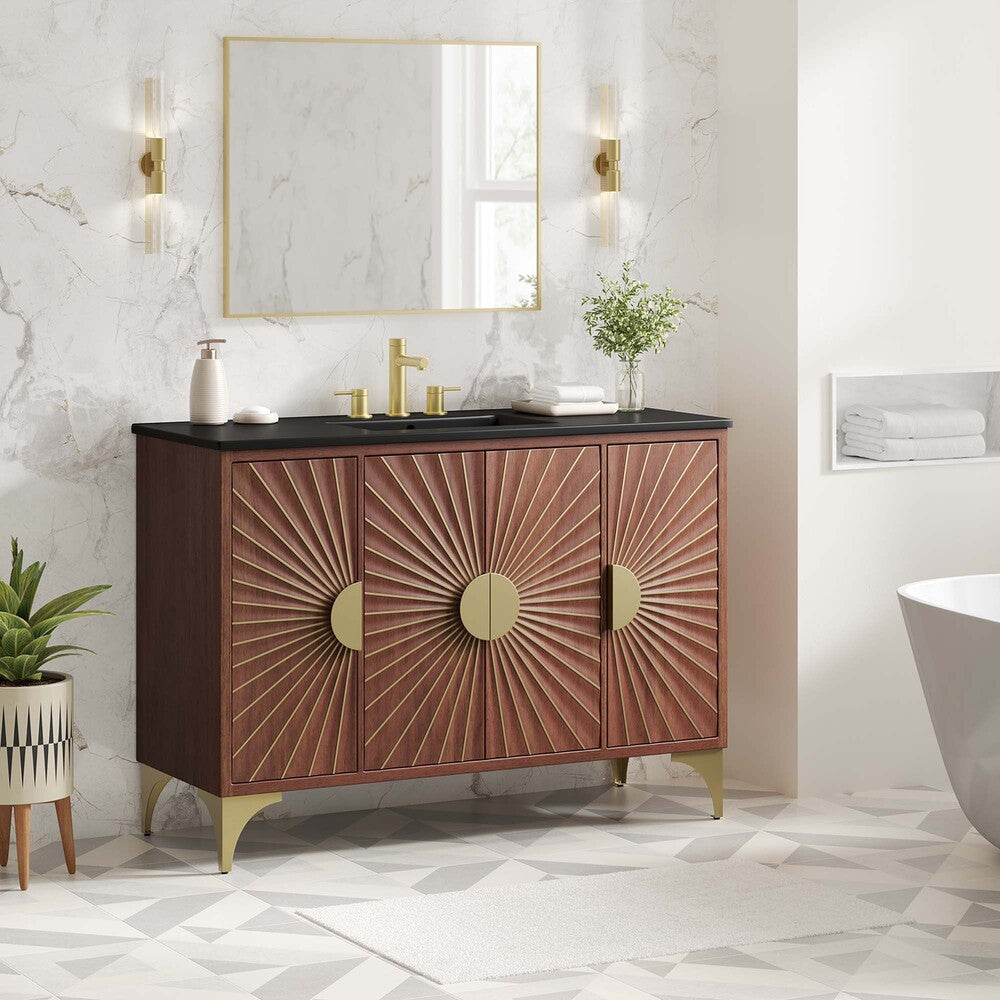 EEI-6304-BLK-WAL Daylight 48" Bathroom Vanity by Modway