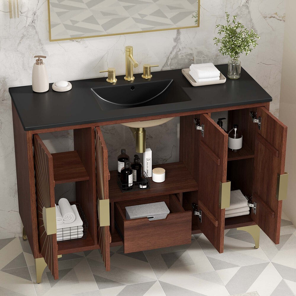 EEI-6304-BLK-WAL Daylight 48" Bathroom Vanity by Modway