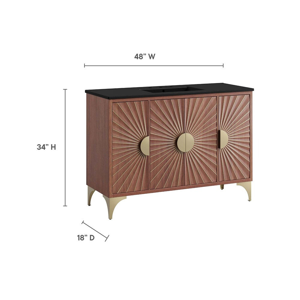 EEI-6304-BLK-WAL Daylight 48" Bathroom Vanity by Modway