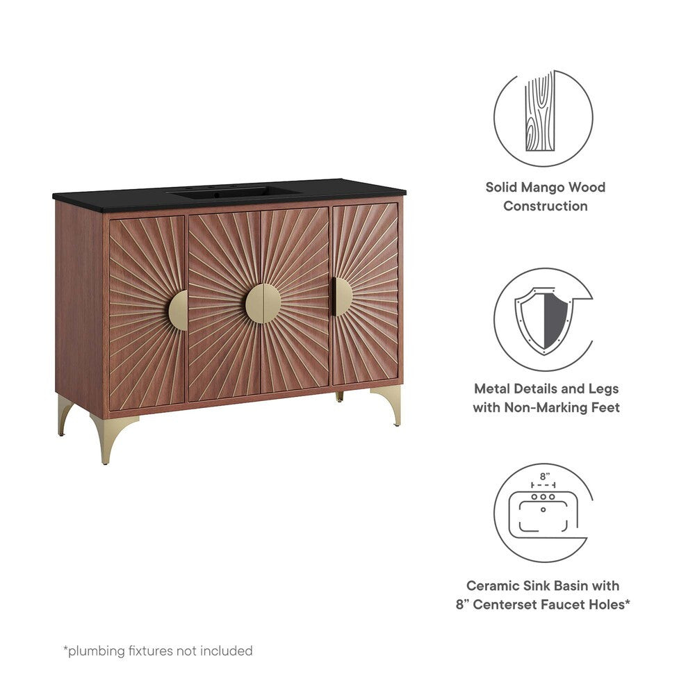 EEI-6304-BLK-WAL Daylight 48" Bathroom Vanity by Modway