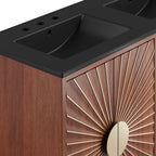 EEI-6308-BLK-WAL Daylight 48" Double Sink Bathroom Vanity by Modway
