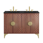EEI-6308-BLK-WAL Daylight 48" Double Sink Bathroom Vanity by Modway