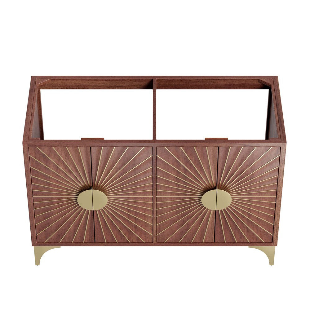 EEI-6169-WAL Daylight 48" Double Sink Compatible (Not Included) Bathroom Vanity Cabinet by Modway