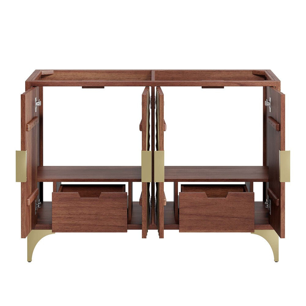 EEI-6169-WAL Daylight 48" Double Sink Compatible (Not Included) Bathroom Vanity Cabinet by Modway